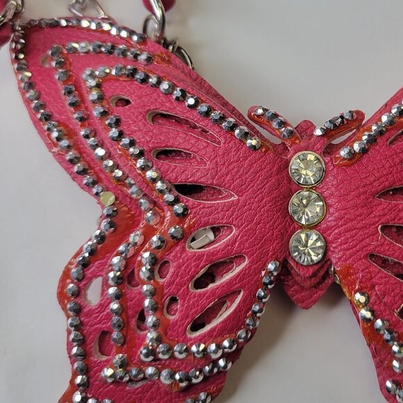 3 Butterfly Chain Belts- Orange Beige- Pink Butterfly Chain Waist Loop Belts - Picture 13 of 15